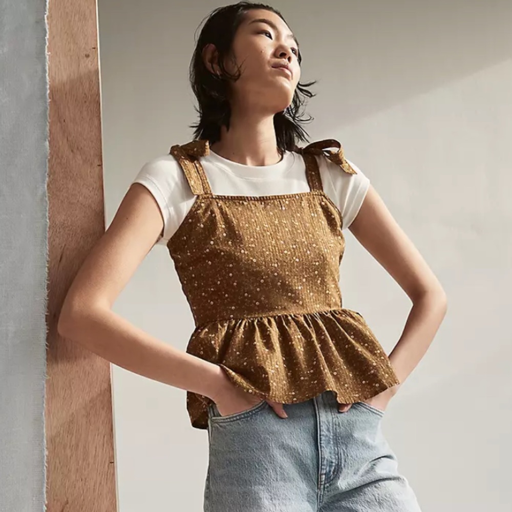 Madewell - BNWT Rosalie Tie-Strap Top in Daisy Stitch